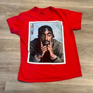 Red poetic justice graphic tee